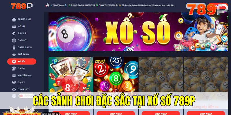 Sảnh chơi xổ số 789P